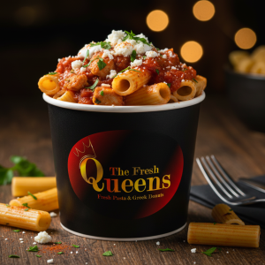 Fresh Pasta with Chicken Gyros Sauce