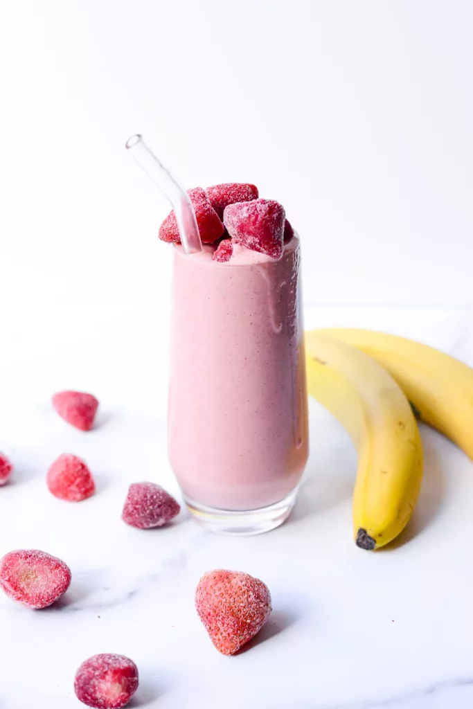 smoothie with strawberry and banana