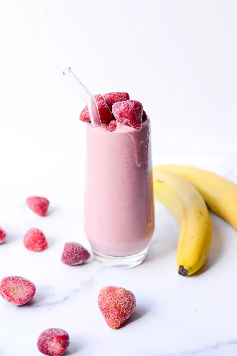 smoothie with strawberry and banana